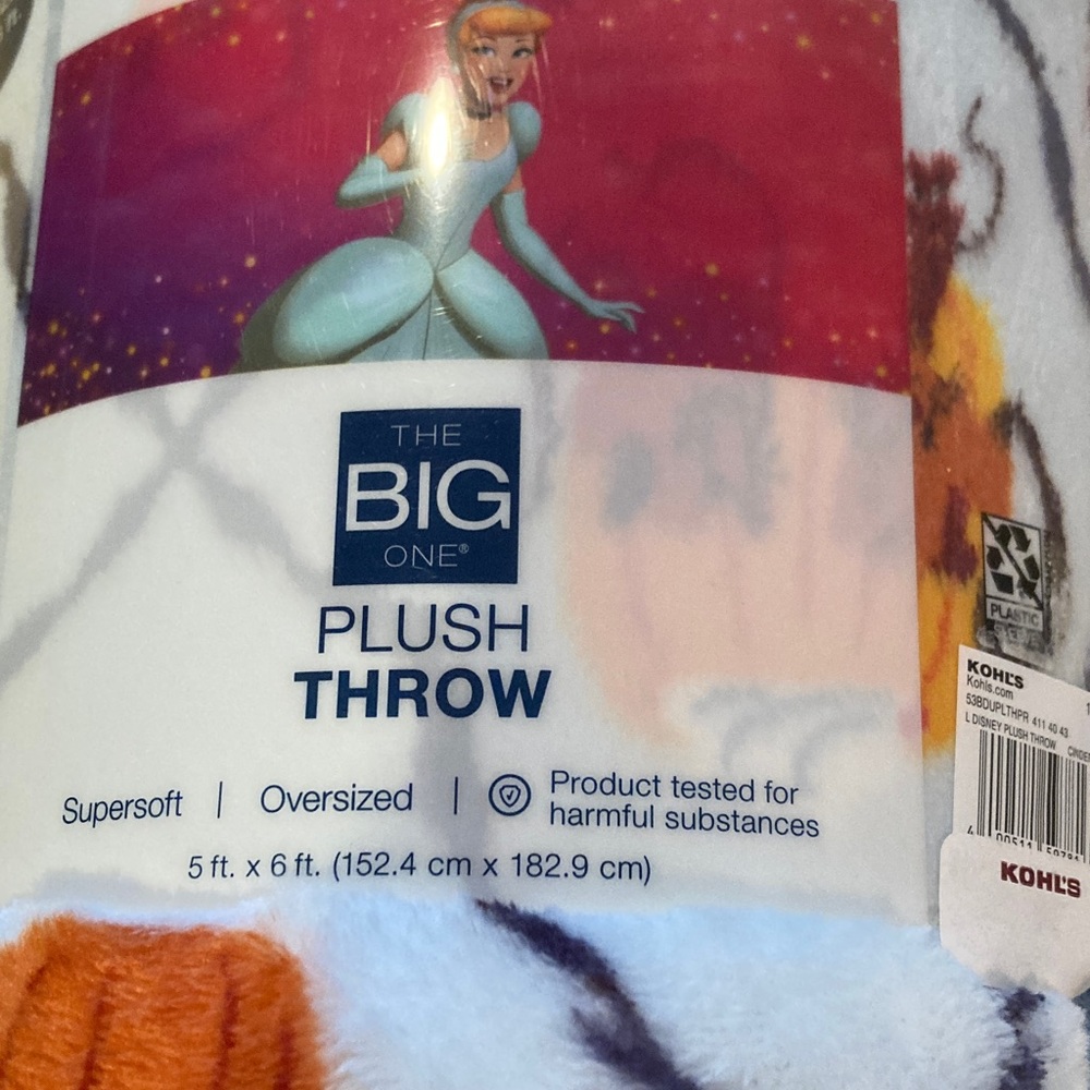 The Big One Plush Throw - Pink, Blue, Orange, White